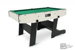 Бильярд BFG Compact Moby 4 (Стандарт) (Пул, серый/черный (ЛДСП), ЛДСП_16, Manchester 45 Yellow green ш1,98м, Х/б сетка)