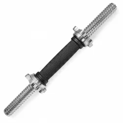 Гриф гантельный d 25 мм хром. 41 см (гайка) SDA-16R (B33143)