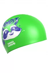 Шапочка для плавания Mad Wave Bandit юниорская Green
