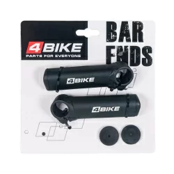 Рога 4Bike MT-A27 L:100мм, алюминий, инд.упаковка, чёрный