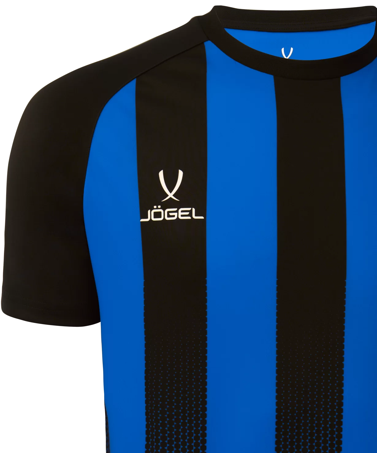  Футболка игровая JOGEL CAMP Striped Jersey, синий/черный по низким ценам в Томске и Северске