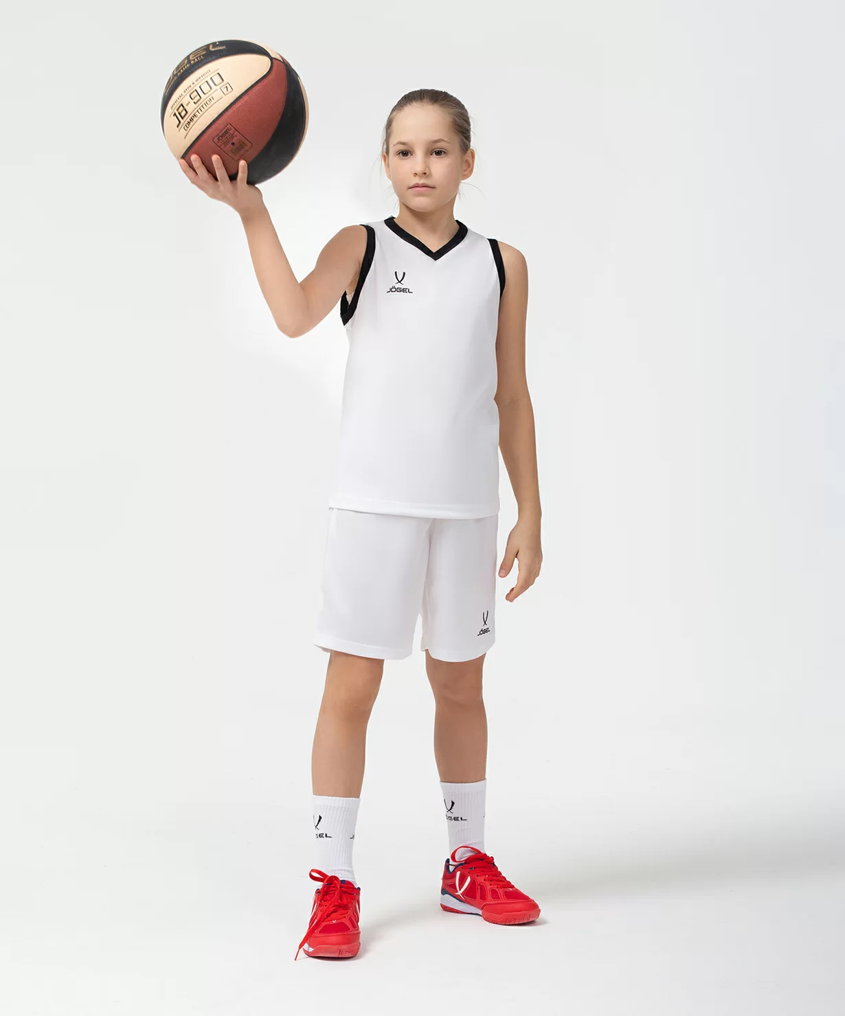  Шорты баскетбольные JOGEL CAMP Basic, белый, детский по низким ценам в Томске и Северске