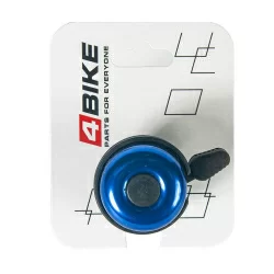 Звонок 4Bike BB3207 алюминий+пластик d-40мм голубой