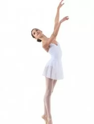 Юбочка для гимнастики на резинке белая