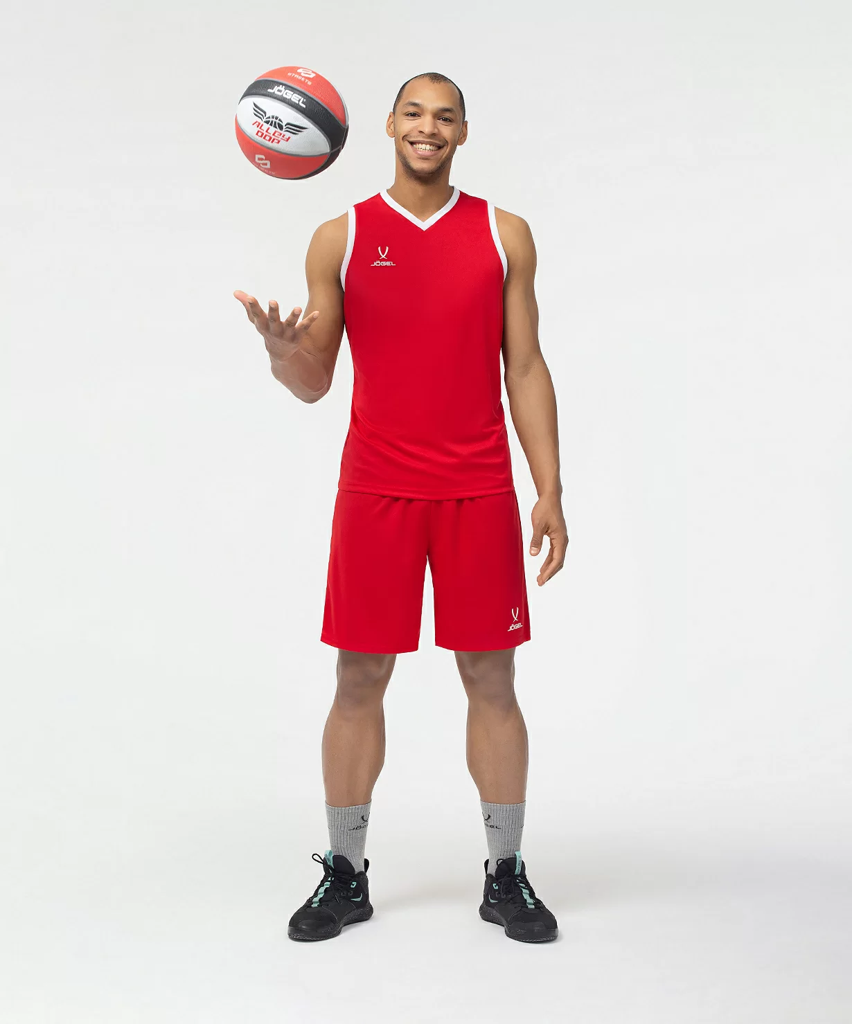  Майка баскетбольная JOGEL CAMP Basic, красный по низким ценам в Томске и Северске