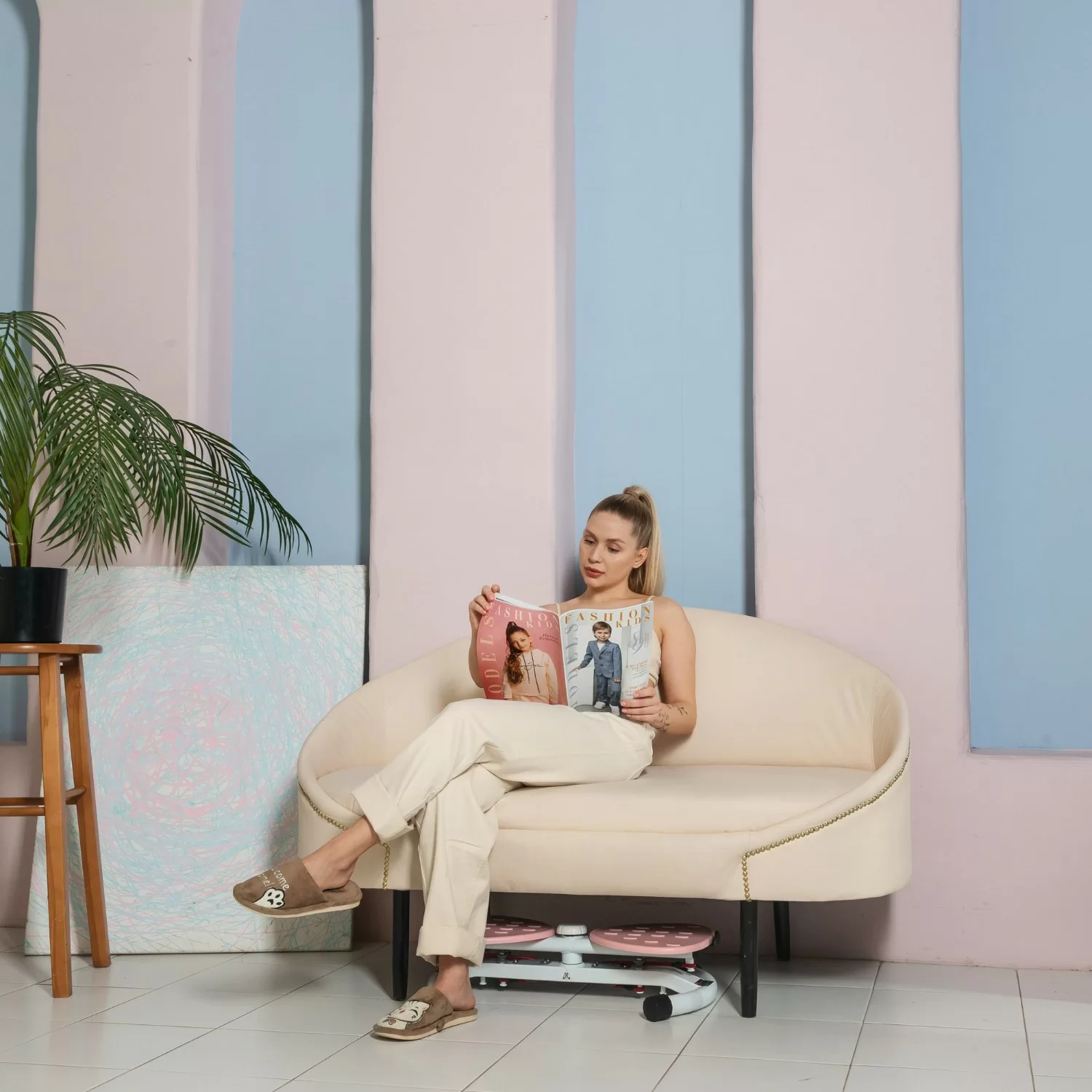  Фитнес платформа /горнолыжный тренажёр DFC "Twister Bow" с эспандерами TW-S108P по низким ценам в Томске и Северске