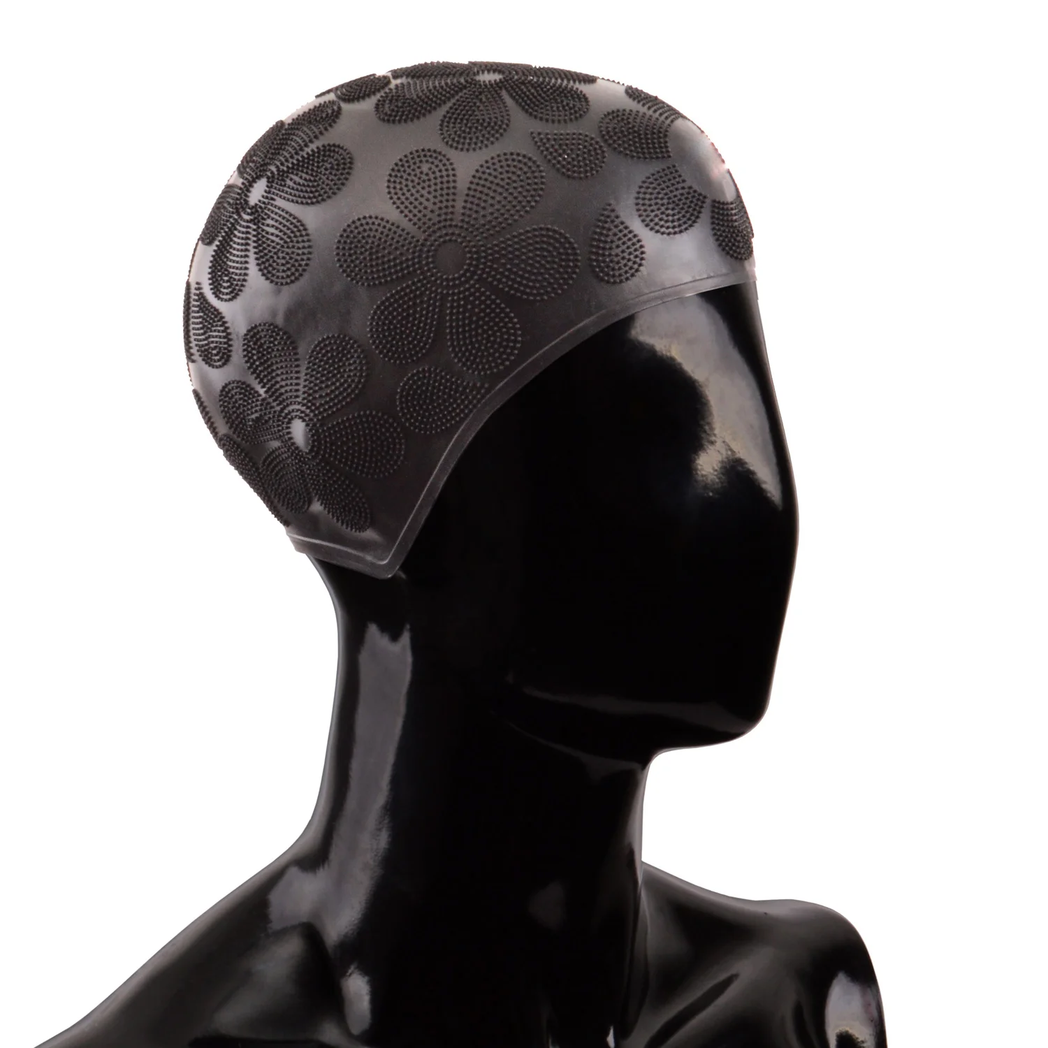  Шапочка для плавания Alpha Caprice CP1408 цветы black по низким ценам в Томске и Северске