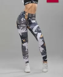 Тайтсы Fifty FA-WH-0104-903 женские c принтом