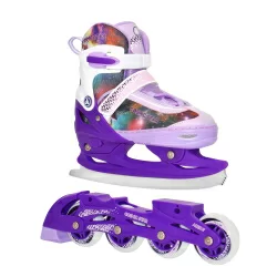 Коньки роликовые раздвижные Alpha Caprice Cosmic Star Violet (со сменными лезвиями)