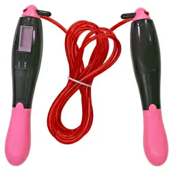 Скакалка 2.8 м E32634-2 с электронным счетчиком розовый