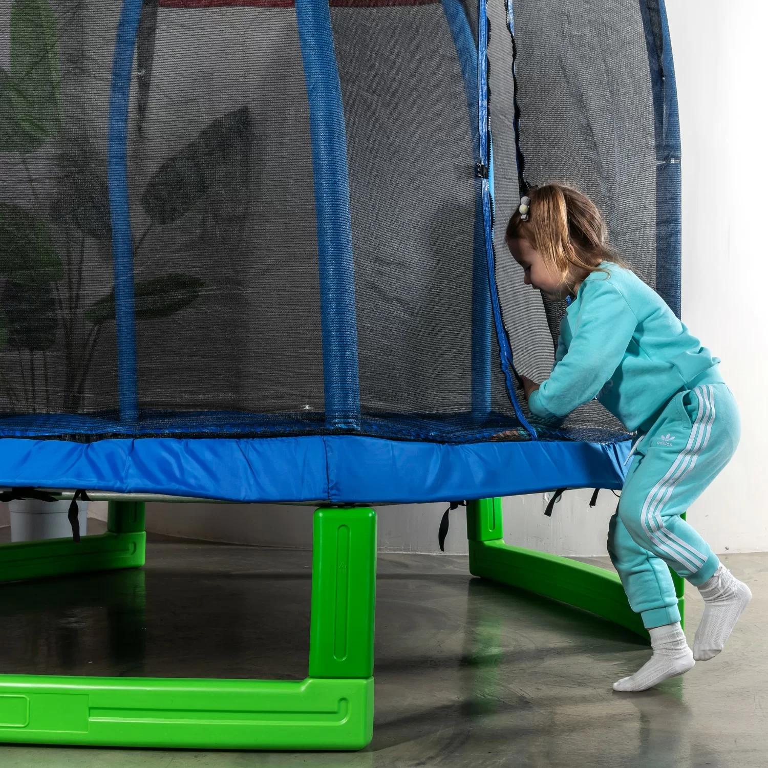  Батут DFC JUMP KIDS 7' синий, сетка (210см) 7FT-JD-B по низким ценам в Томске и Северске