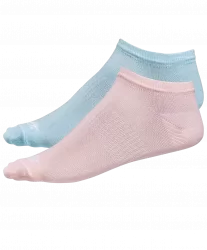 Носки StarFit SW-205 низкие персиковый/светло-бирюзовый (2 ПАРЫ)