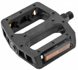 Педали FP-851 ось 9/16" со светоотражателями пластиковые чёрные