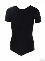 Купальник гимнастический х/б кор.рукав 34-38 черный