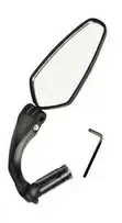 Зеркало панорамн. треугольное 3 степ.свободы 116мм на 65мм , в торец руля, пластик, черное