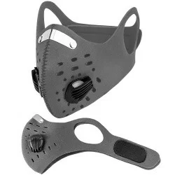 Веломаска спортивная VM-202 многоразовая B33037 серая
