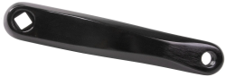 Шатун левый 175 мм сталь алюм. черный