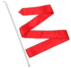 Лента для художественной гимнастики с палочкой 4 м 50 см красный