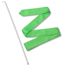 Лента для художественной гимнастики с палочкой 4 м 50 см зеленый