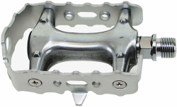 Педали Steady-A4 алюм. с алюм.ободом, герм.подшип. 90х64мм 346г. серебро