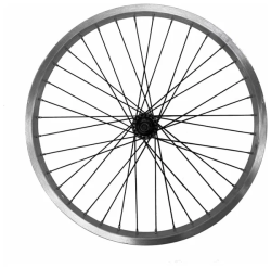 Колесо 24" переднее WSF-24F одинарный алю. обод гайки