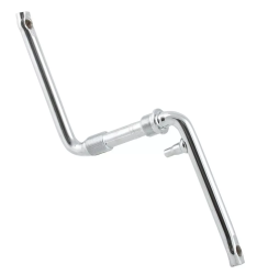 Шатуны 152мм BMX сталь лев. 7/8"х24TPI прав.15/16"х24TPI педал. резьба 1/2" серебр.