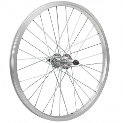 Колесо 20" заднее 32 отв., втулка SF-A09R сталь под трещотку 6-8 скоростей, под v-brake