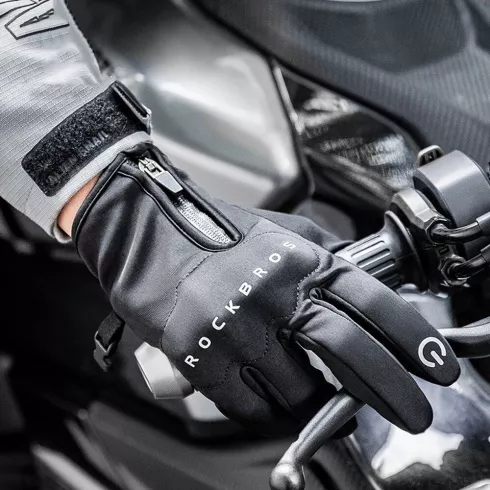  Перчатки Rockbros длинные пальцы, флисовые, черные по низким ценам в Томске и Северске