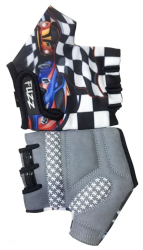 Перчатки Fuzz Race Cars детские лайкра бело-черные р.4/S(для 2-4 лет)